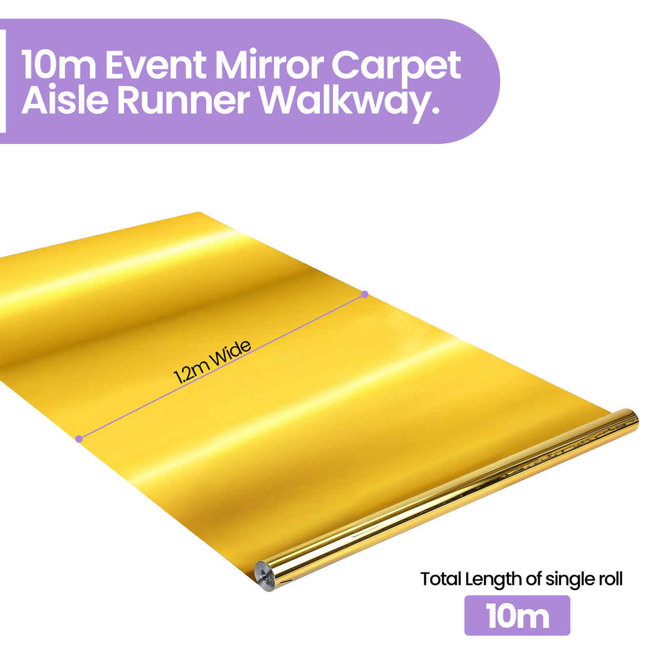 Gold Foil Aisle Runner walkway