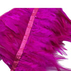 Rooster Feather Fringe for Costume - Hot Pink