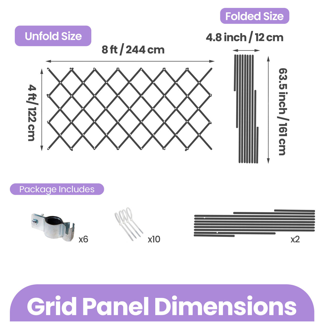 Expandable Support Grid for Flower Panel (2 Pack)
