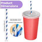 Blue & White Biodegradable Paper Straws