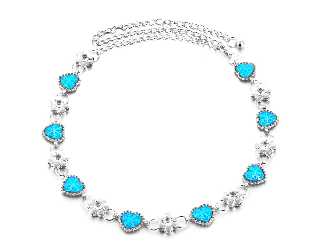 Charms Belt with Heart - Blue