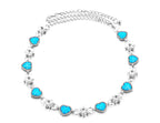 Charms Belt with Heart - Blue