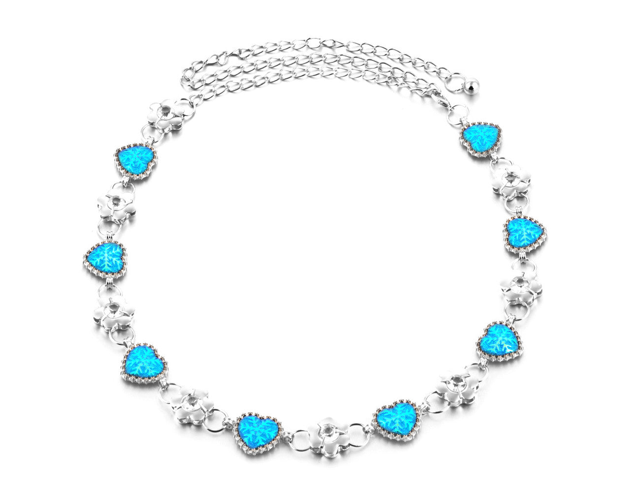 Charms Belt with Heart - Blue