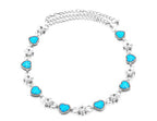 Charms Belt with Heart - Blue