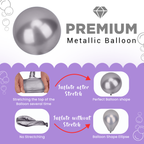 Metallic Shiny Balloons - Silver