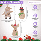 Wooden Nordic Christmas Ornaments – 9pc Set