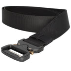 Webbing Belt Heavy Duty Black Buckle - Black