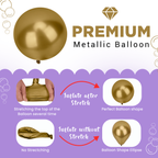 Metallic Shiny Balloons - Gold
