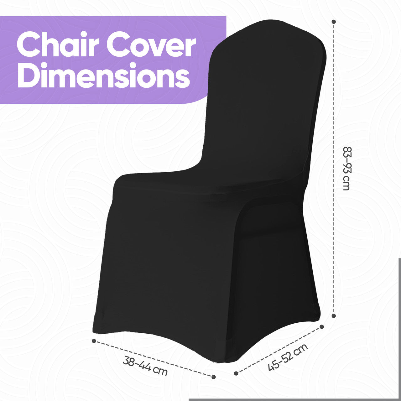 140GSM Spandex Chair Cover - Black