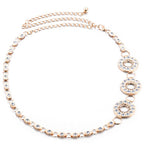 Metal Eyelet Ring Belt - Gold
