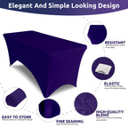 Rectangular Spandex Tablecloth - Dark Purple
