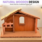 Wood Nativity Stable - Small