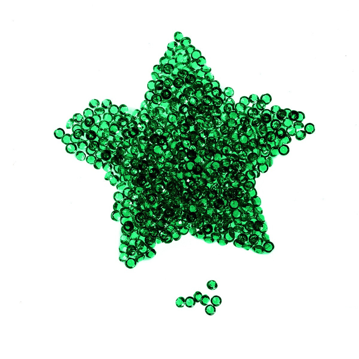 4000 Iridescent Table Scatter Acrylic Crystals, 2.5mm - Emerald Green