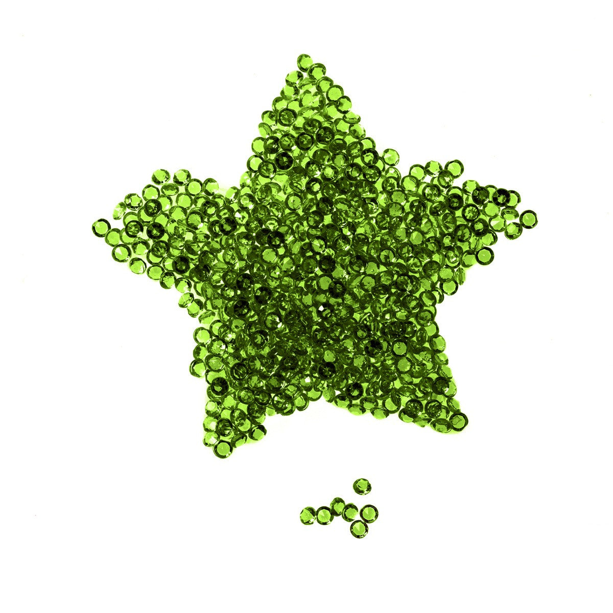 4000 Iridescent Table Scatter Acrylic Crystals, 2.5mm - Lime Green