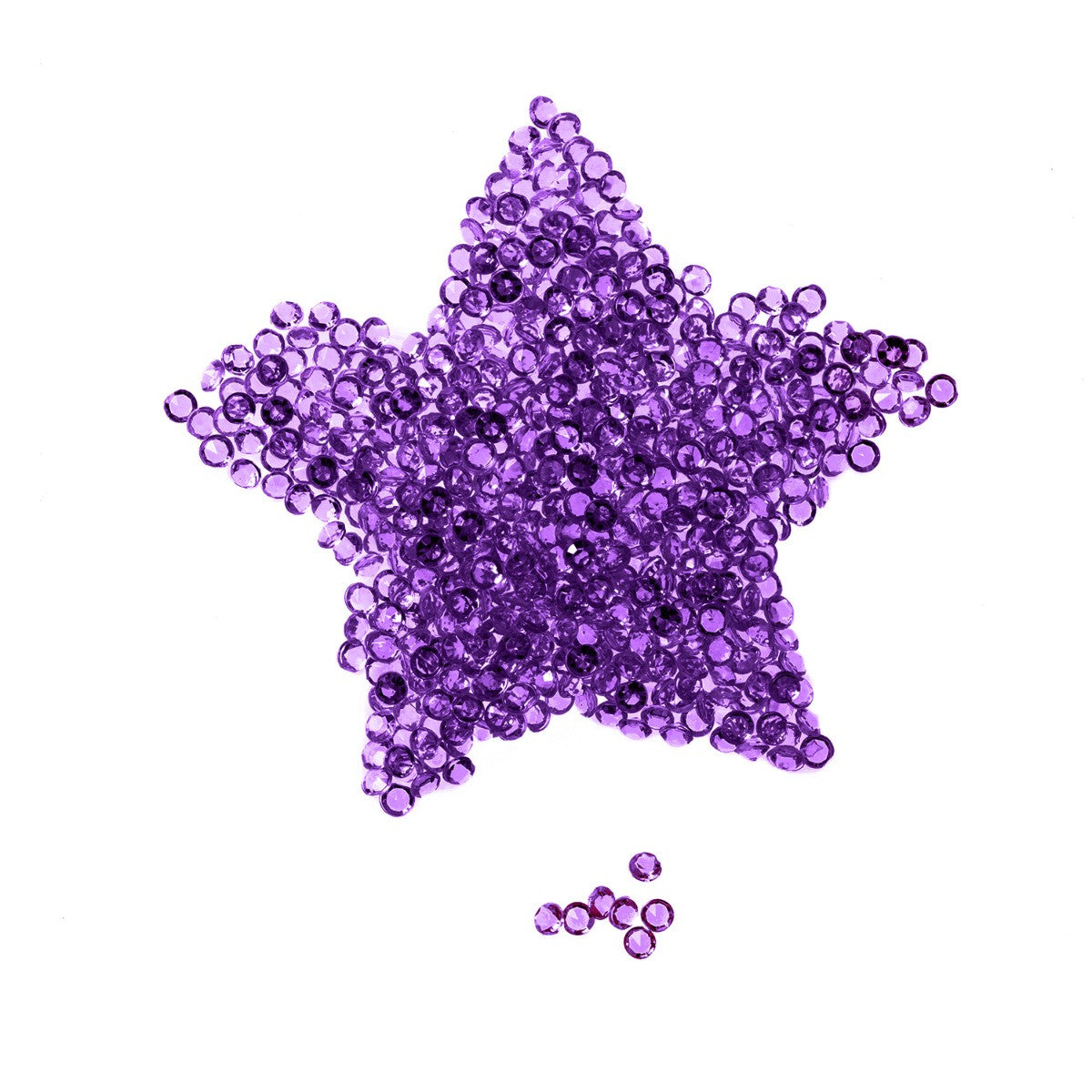 4000 Iridescent Table Scatter Acrylic Crystals, 2.5mm - Light Purple