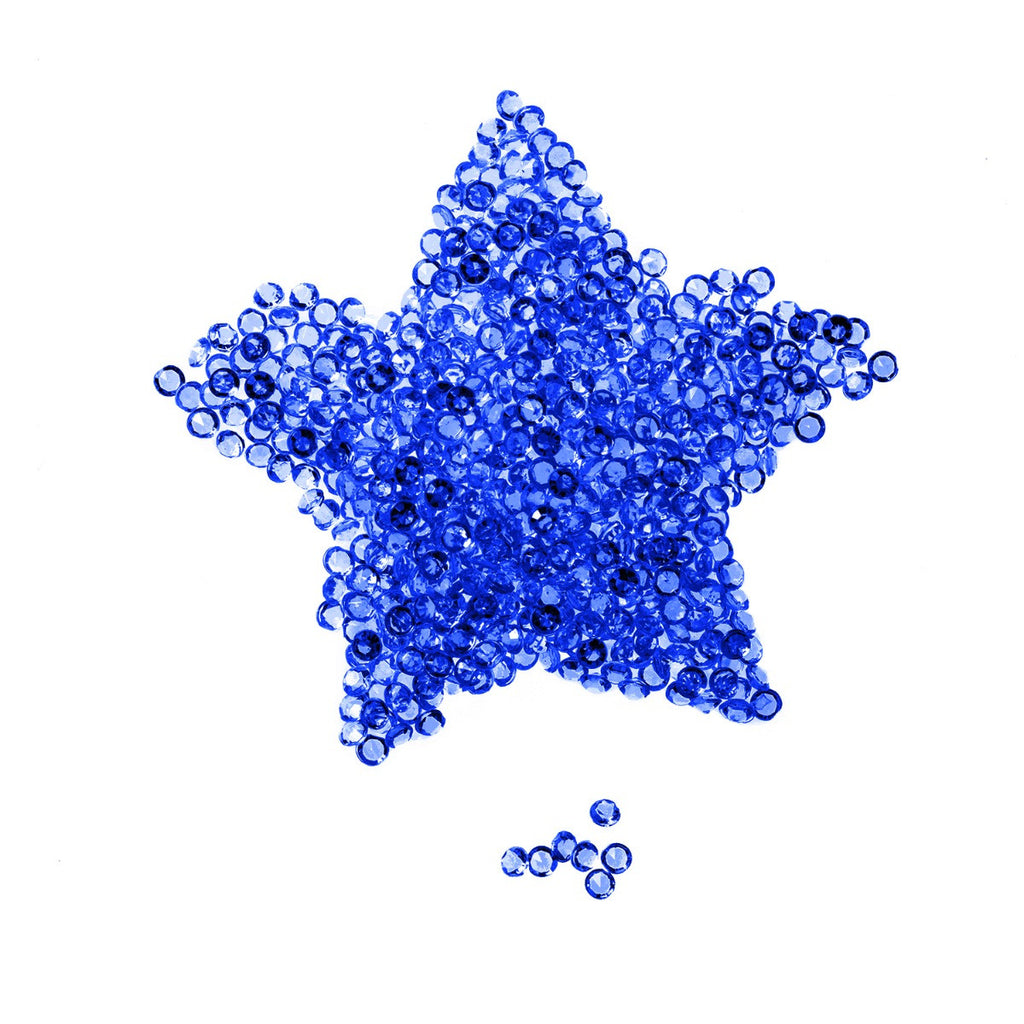 4000 Iridescent Table Scatter Acrylic Crystals, 2.5mm - Royal Blue