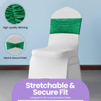 Velvet Chair Band - Emerald Green