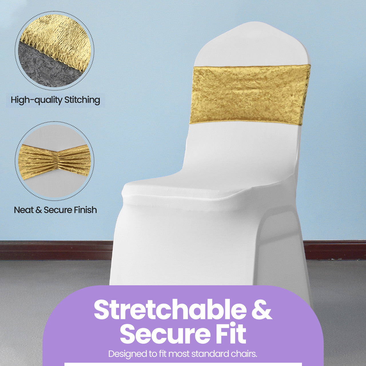 Velvet Chair Band - Gold