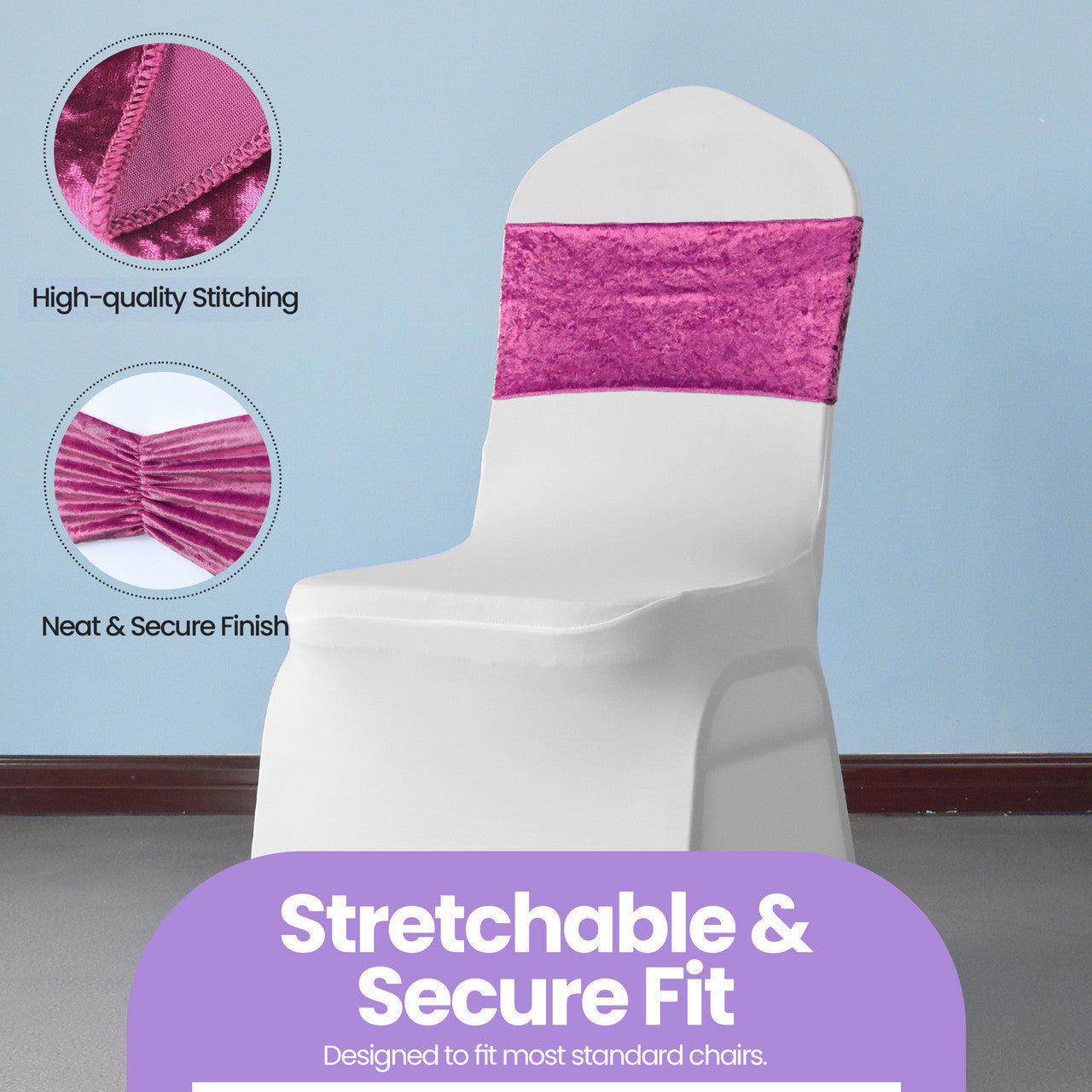 Velvet Chair Band - Pink