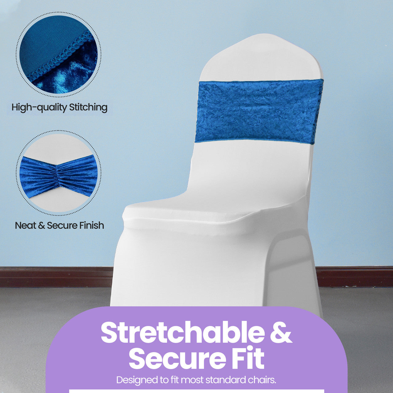 Velvet Chair Band - Royal Blue