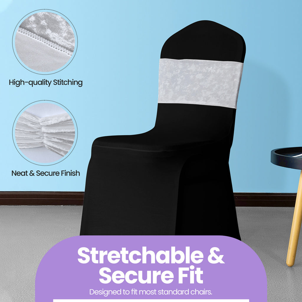 Velvet Chair Band - White