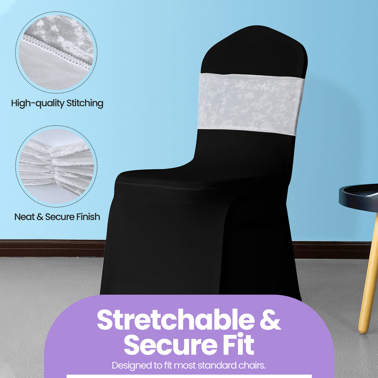 Velvet Chair Band - White