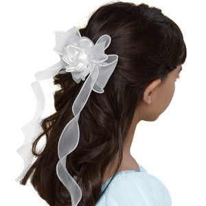 20m Organza Woven Edge Ribbon - Blue Topaz