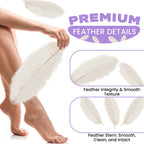 50-60cm Loose Ostrich Feathers, 5pcs - Ivory
