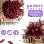 50-60cm Loose Ostrich Feathers, 5pcs - Burgundy