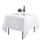 Square Polyester Tablecloth - White