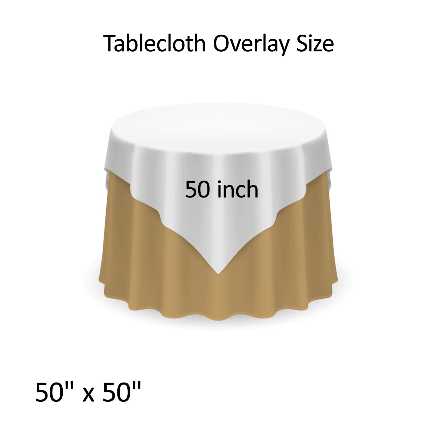 Glitter Sequin Tablecloth Overlay - Gold