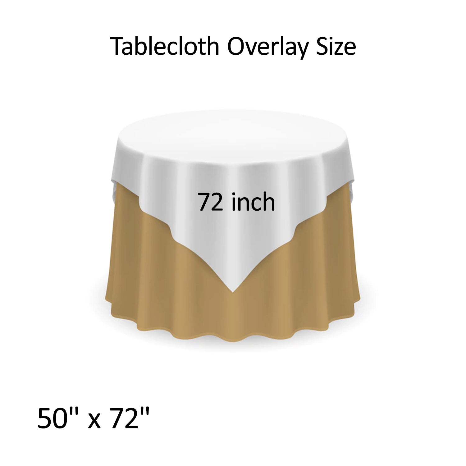 Glitter Sequin Tablecloth Overlay - Gold