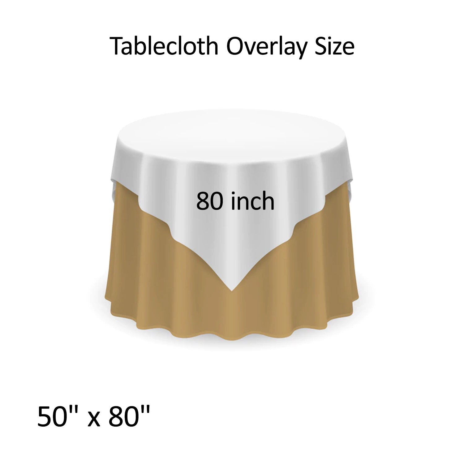 Glitter Sequin Tablecloth Overlay - Gold