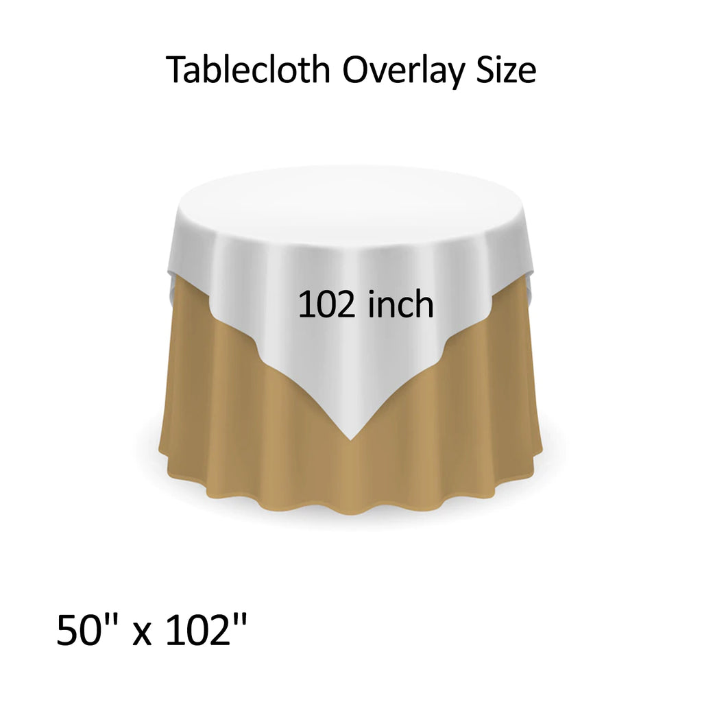 Glitter Sequin Tablecloth Overlay - Gold