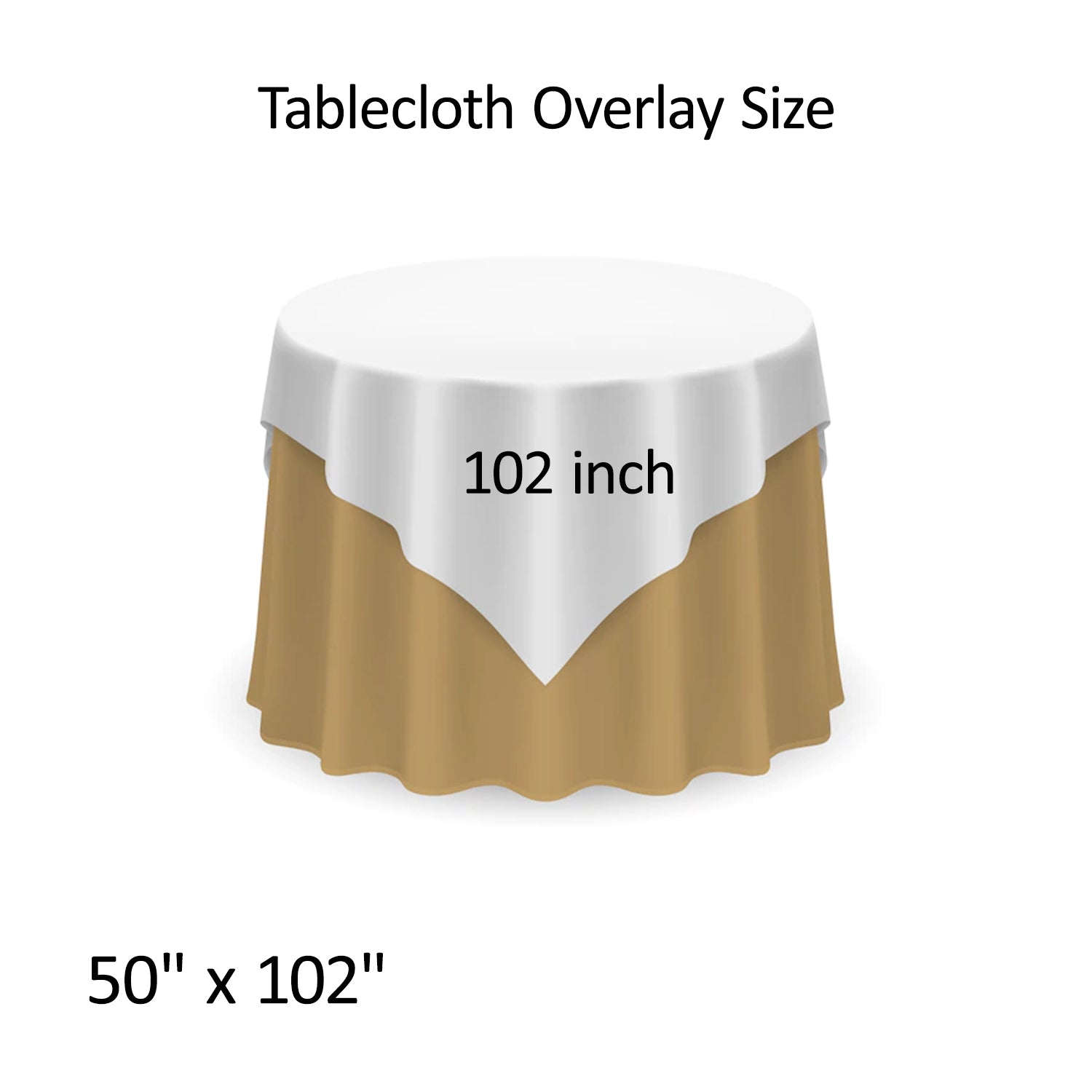 Glitter Sequin Tablecloth Overlay - Gold