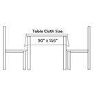 Rectangle Crushed Velvet Tablecloth - Black