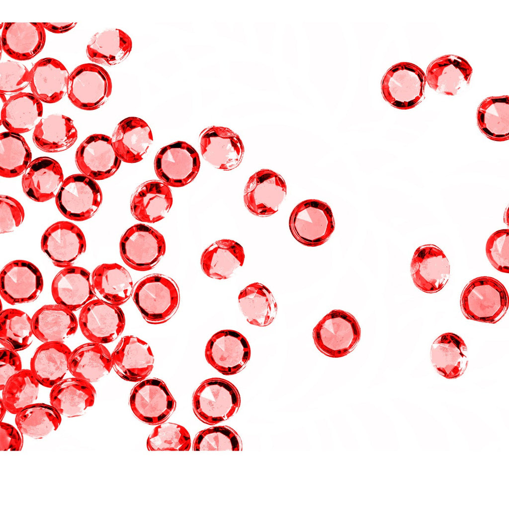 4000 Iridescent Table Scatter Acrylic Crystals, 2.5mm - Red