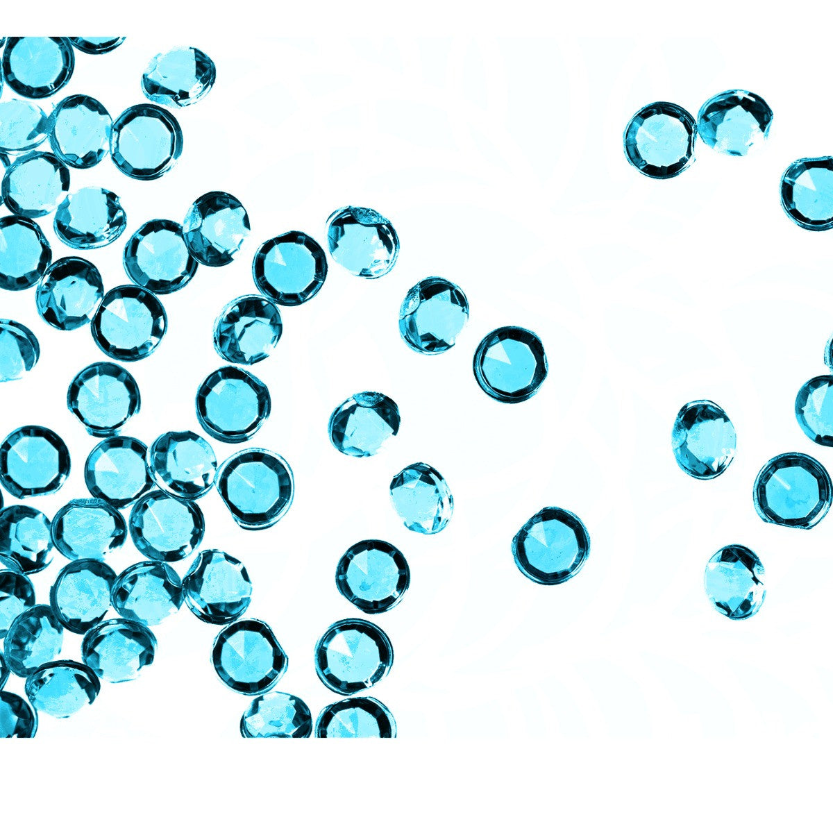 4000 Iridescent Table Scatter Acrylic Crystals, 2.5mm - Turquoise