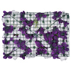 Hydrangea Artificial Flower Wall Panel 60cm x 40cm - Dark Purple & White