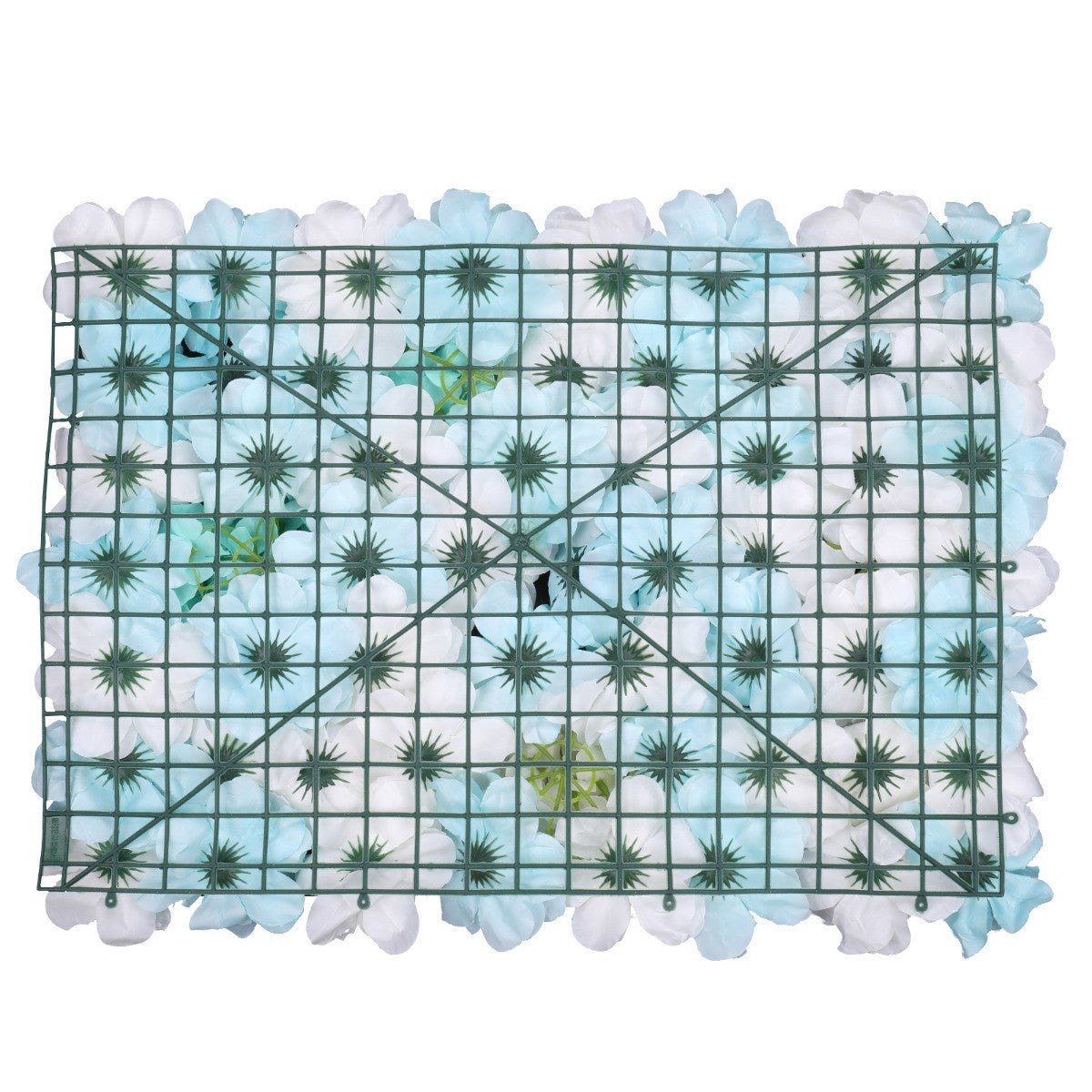 Hydrangea Artificial Flower Wall Panel 60cm x 40cm - Blue & White