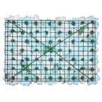 Hydrangea Artificial Flower Wall Panel 60cm x 40cm - Tiffany Blue with Leaves