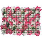 Hydrangea Artificial Flower Wall Panel 60cm x 40cm - Pink & White with Leaves
