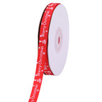 Merry Christmas Printed Grosgrain Ribbon - Red