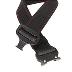 Heavy Duty Black Webbing Belt with Red Stitch