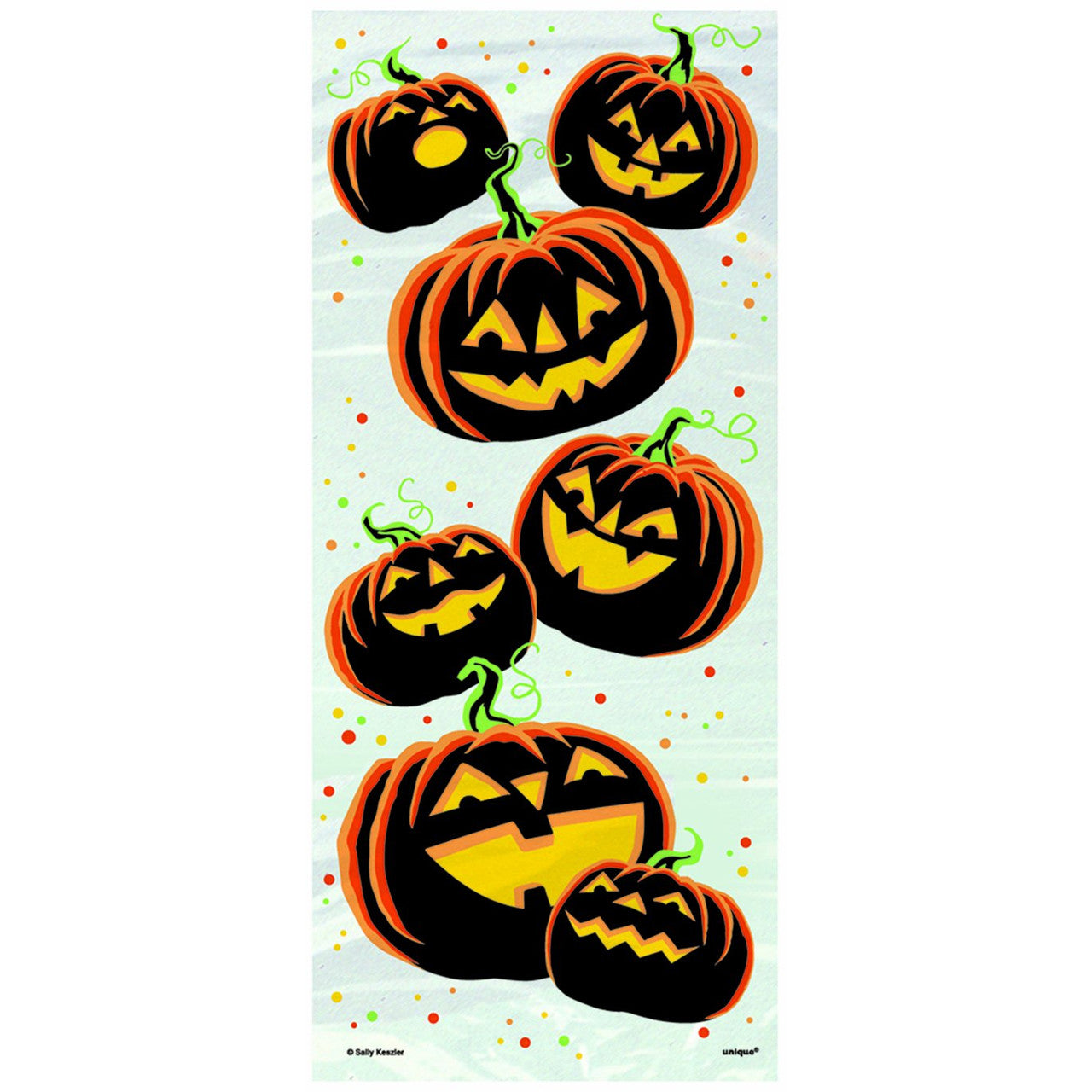 Jack-O-Lantern Pumpkin Grin Cellophane Halloween Party Bags