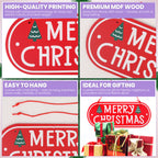 Merry Christmas Wooden Hanging Sign – Pine