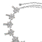 Diamante Waist Belt with Bohemian Flowers - AB Colour