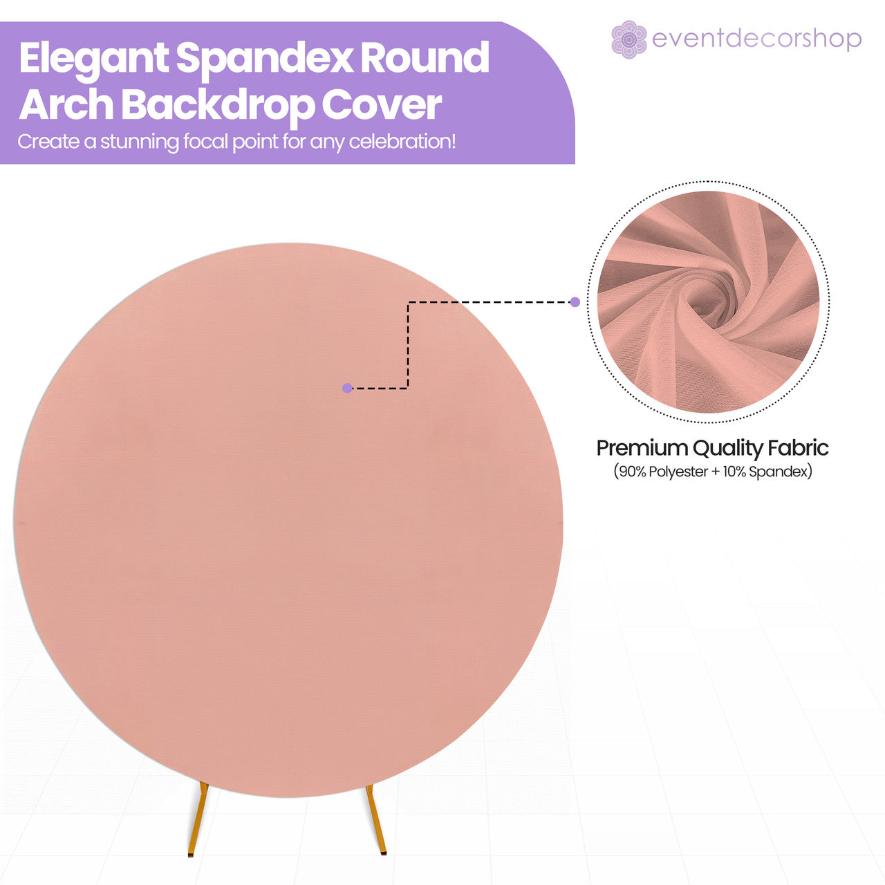 Arch Stand Spandex Cover - Rose Gold