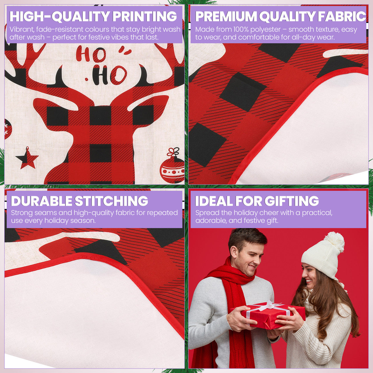 Unisex Christmas Apron – Ho Ho Ho Reindeer