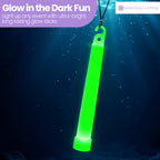 6" Premium Neon Glow Sticks (Pack of 25) - Green
